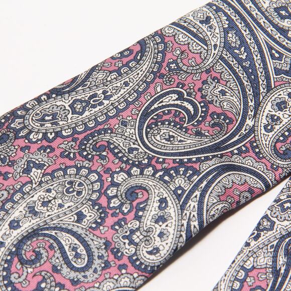 Vintage Giacomo Italia Paisley Print Silk Tie 3.25" x 57.25" - Picture 4 of 7